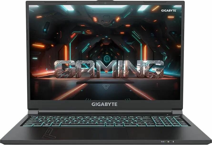 16" Ноутбук игровой GIGABYTE G6 MF-G2KZ853SD, Intel Core i7-12650H 2.3ГГц, 10-ядерный, 32ГБ DDR5, 2048ГБ SSD, NVIDIA GeForce RTX 4050 (6 ГБ), Windows 11 Pro, руссская клавиатура