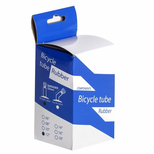 фото Камера велосипедная bt 12x1,75/2,125 автонип.33мм.(упак: коробка)