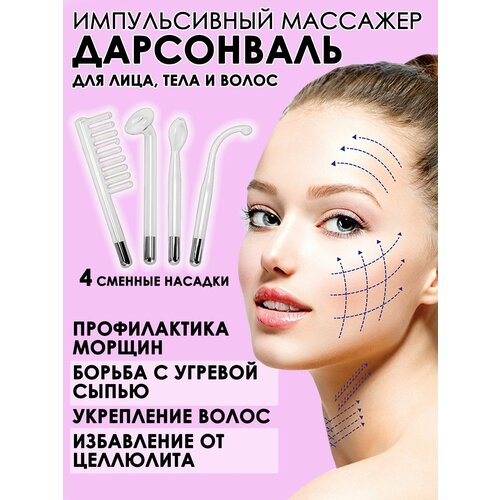 Дарсонваль для волос, лица и тела beauty concept дарсонваль для лица тела и волос профессиональный уход