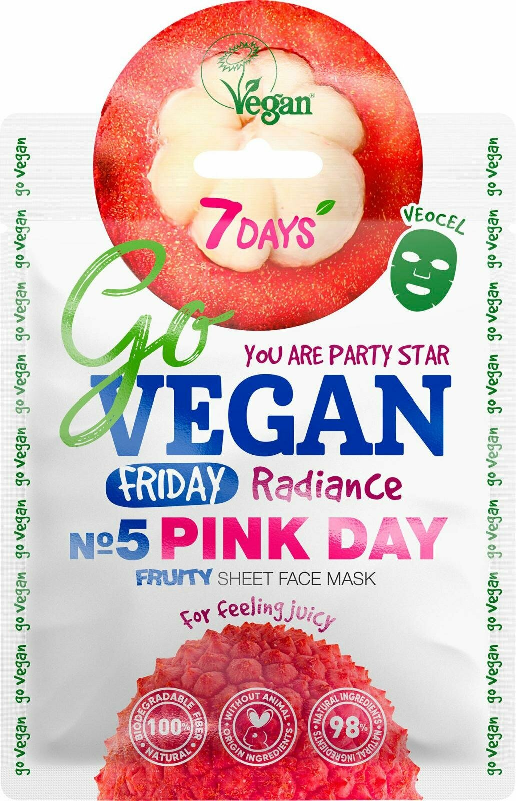 Маска для лица 7 Days Go vegan Friday тканевая 25г