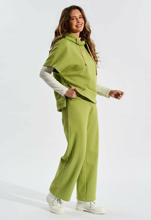 Брюки джоггеры DIMMA fashion studio Ненси, размер 48, зеленый