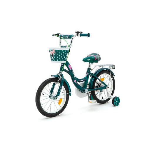 фото Велосипед детский 16" zigzag girl зеленый для мальчиков и девочек от 4 до 6 лет на рост 100-125см