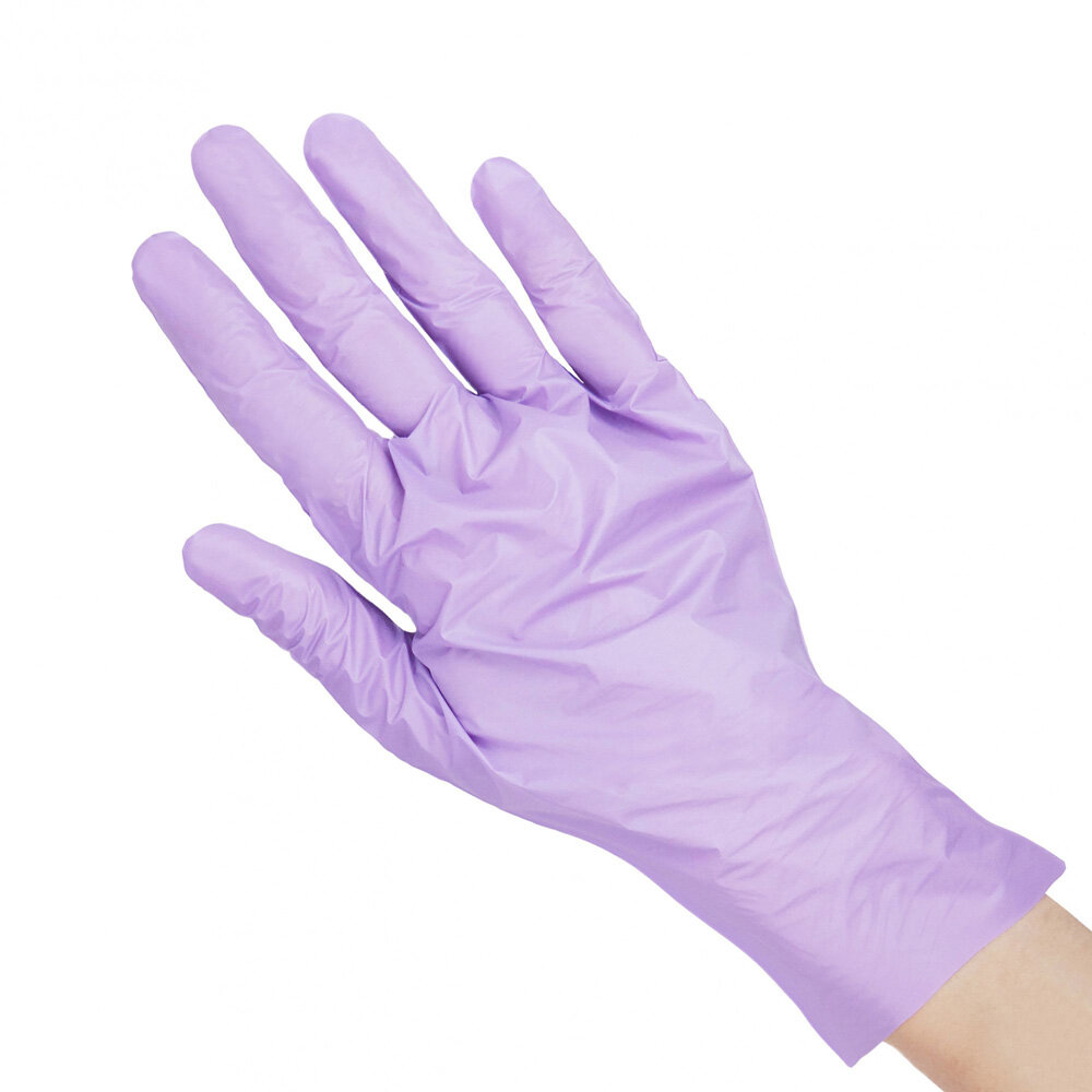Перчатки Elegreen VINYLTEP PREMIUM одноразовые фиолетовые S, 5 пар