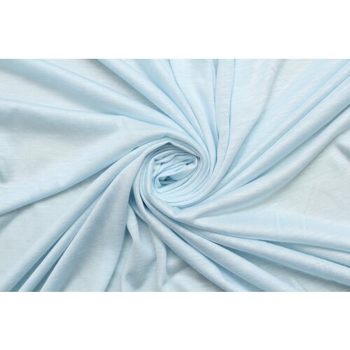 Ткань Трикотаж стрейч тонкий бледно-голубой меланж, ш146см, 0,5 м