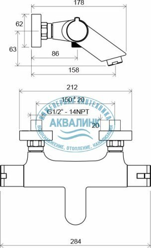 Termo TE 022.00/150 X070047 Смеситель для ванны/душа (1/2", 2 рычага, картридж, термостат) Ravak - фото №14