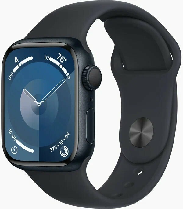 Умные часы Apple Watch Series 9 45 мм Aluminium Case GPS, midnight Sport Band