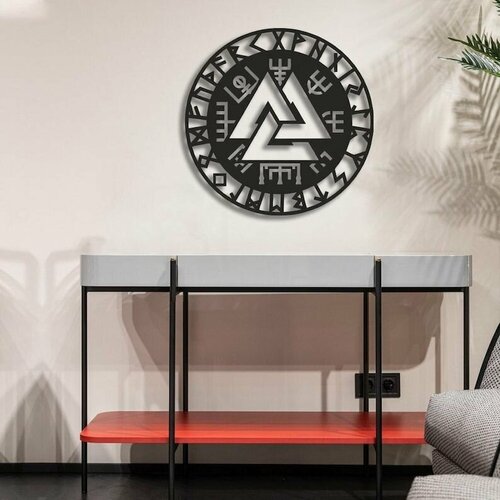 Декоративное панно деревянное, Вегвизир (черный цвет)