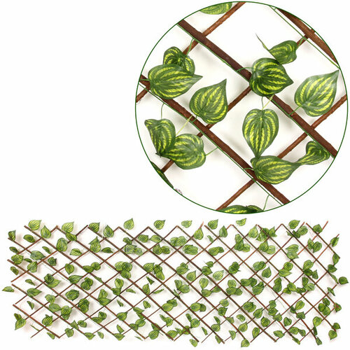 Забор декоративный «Листья плюща» 0,9*2 м, Зеленый забор декоративный пластиковый летний сад 2 2 35м