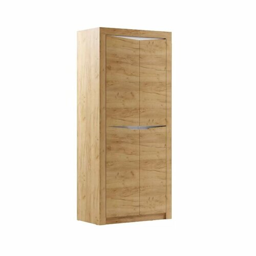 Шкаф для одежды Мэрвел 2х ств полки/штанга (106,4х52,8х220 см), Дуб крафт золотой