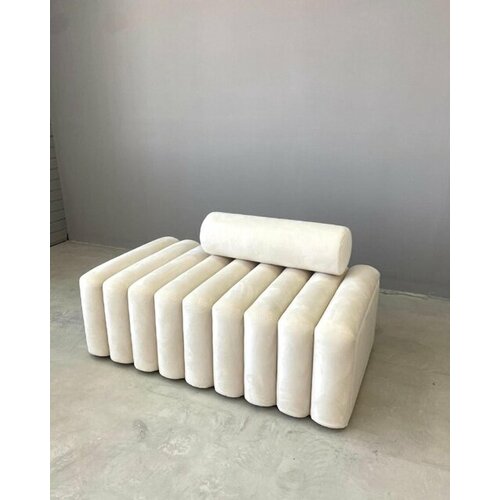 Дизайнерский диван Accordion White 60х130 с выбором оттенка 47000₽