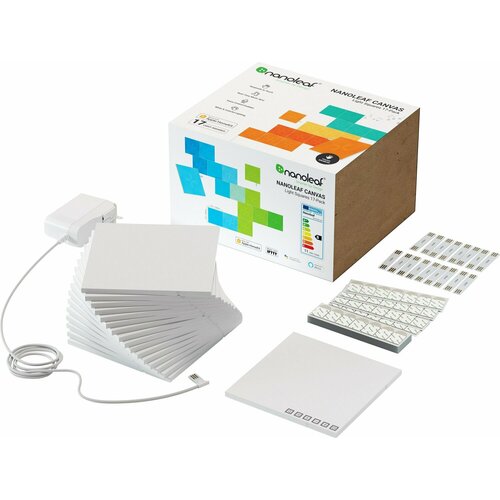 Настенно-потолочный светильник nanoleaf Canvas Smarter Kit NL29-0010SW-17PK (17 панелей)