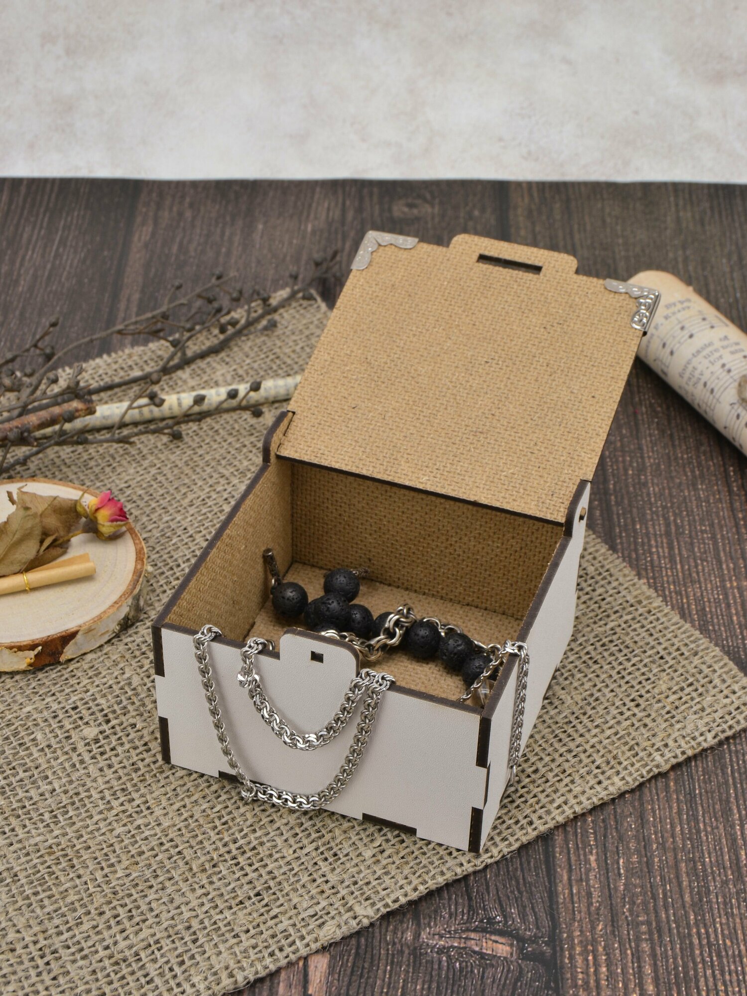 Коробка подарочная, контейнер для хранения, деревянная коробка - фотография № 4