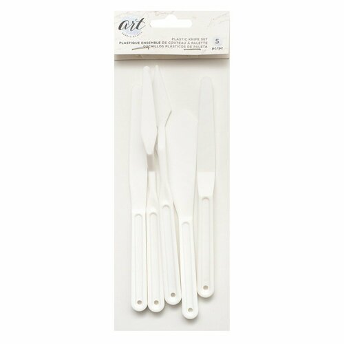 набор мастихинов stainless palette knife set для рисования 354856 american crafts 13 х 29 см Набор ножей и мастихинов Plastic Paint Knife для рисования и творчества #34006053 American Crafts 9 х 22 см