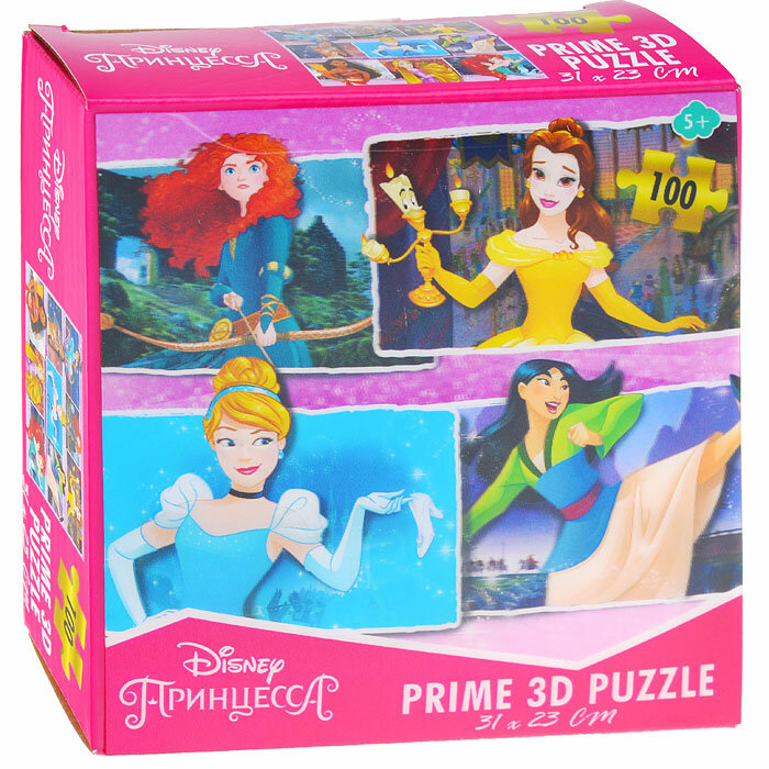 Стерео-пазл Prime 3D "Принцесса", 100 деталей, 5+ (13835)