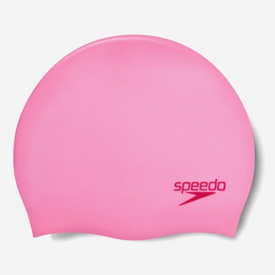 Шапочка для плавания детская Speedo Plain Moulded Silicone Junior, pink, 8-7099015964-5964