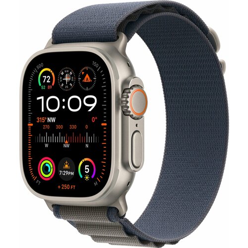 Умные часы Apple Watch Ultra 2 49 мм Titanium Case GPS + Cellular, синий Alpine Loop размер M