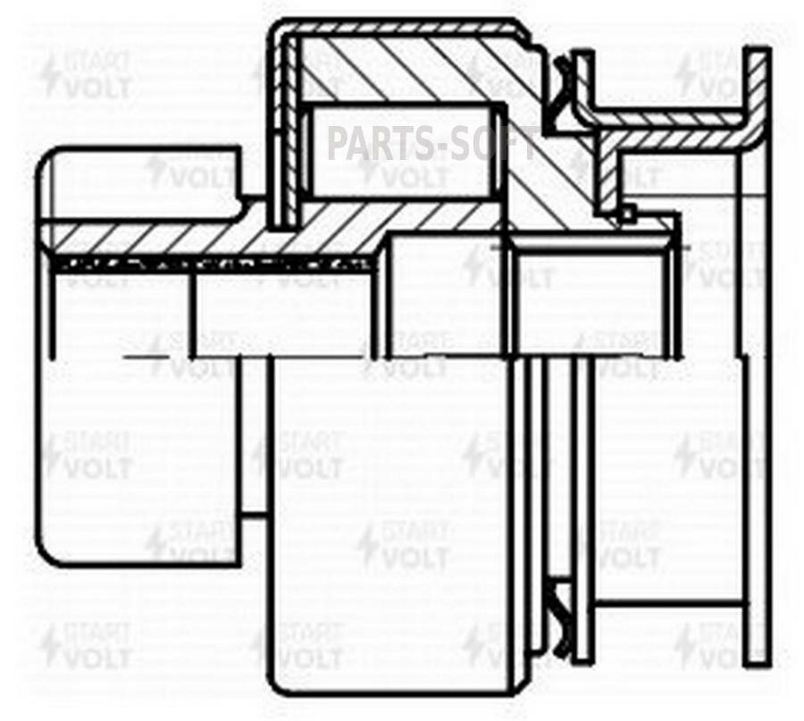 STARTVOLT VCS1112 Привод стартера (бендикс) для а/м Mitsubishi Outlander III (12-) 2.0i/