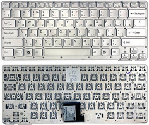 Клавиатура для Sony Vaio VPC-SA3X9R/XI серебристая