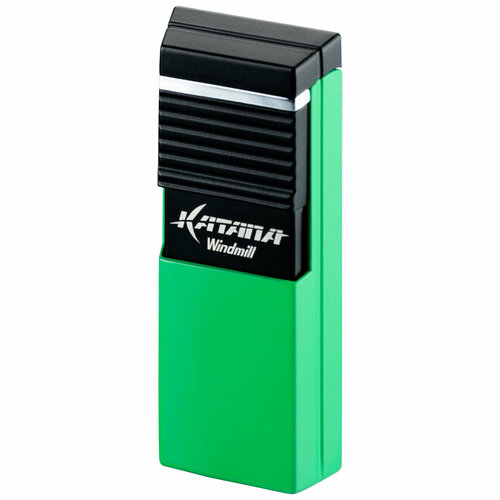 Зажигалка газовая турбо WINDMILL Katana Green Lacquer