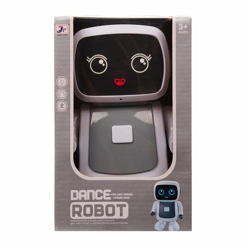 Робот КНР Dance, свет, звук, на батарейках, в коробке, 168-37 (1992584) робот на батарейках 1561b 3zyb миниботик свет эффект в коробке