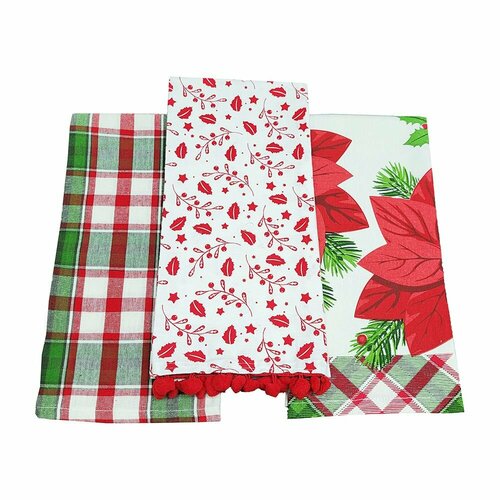 Полотенце кухонное новогоднее 3 шт 50х70 см SERVALLI Новогодние кухонные полотенца 1680₽