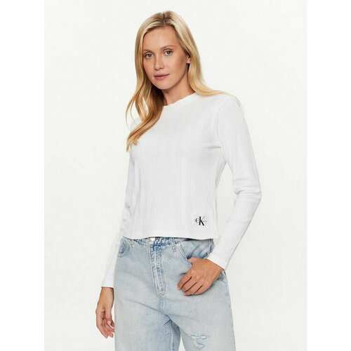 Лонгслив Calvin Klein Jeans, размер XL [INT], белый лонгслив calvin klein jeans размер s [int] белый