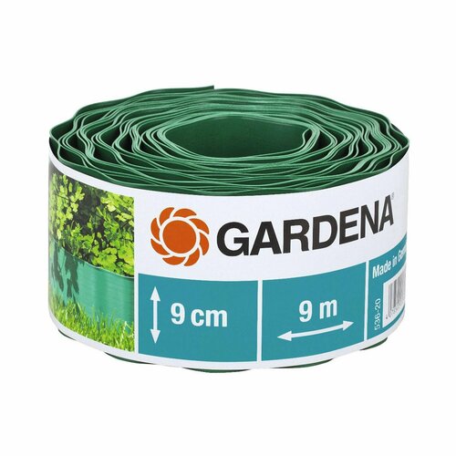 Бордюр для клумб и газонов Gardena, зеленый (9 см, 9м)