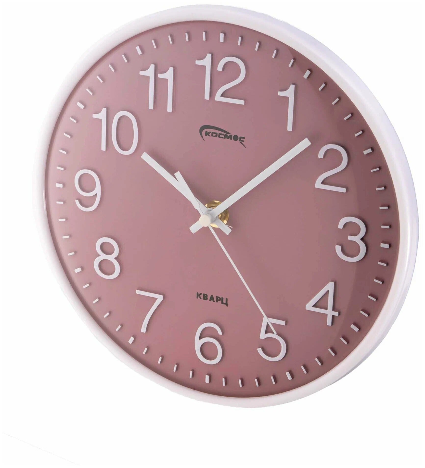 Часы настенные с плавным ходом на кухню / круглые часы 20 см / Космос / розовый часы / Батарейка в подарок