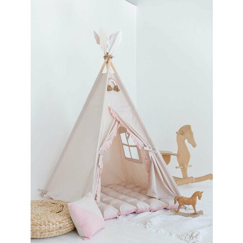 Вигвам детский с ковриком, игровой домик для детей Tipi.room