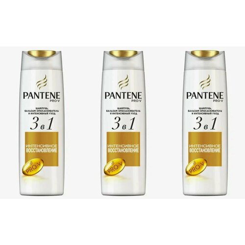 Шампунь и бальзам-ополаскиватель для волос Pantene Pro-V 3в1 Интенсивное Восстановление, 360 мл, 3 шт.