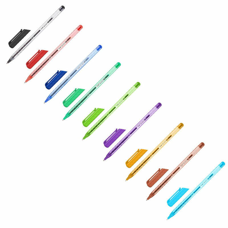Ручки шариковые набор Kores K1-M 10 цветов - фото №15