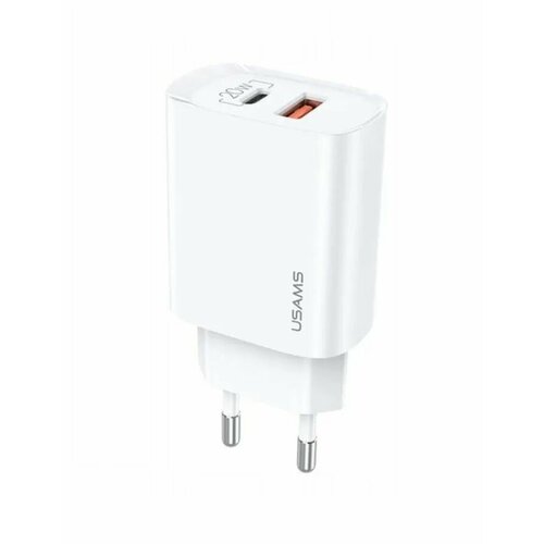 Сетевое ЗУ USAMS CC121 T35 (1USB/QC3.0/PD/20W) белое