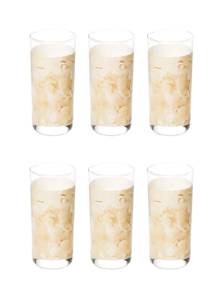 Набор питьевой Luminarc Marble White & beige 7 предметов - фото №5