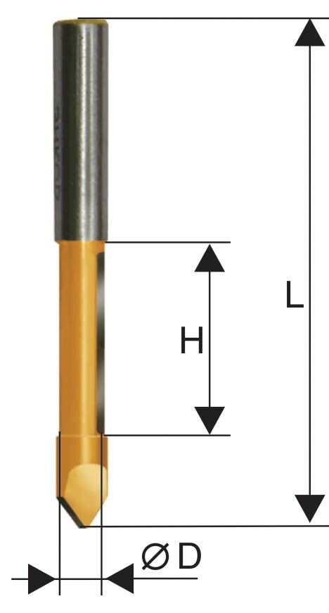 Фреза кромочная прямая Энкор 10*25мм хв.8мм 10531 - фото №3