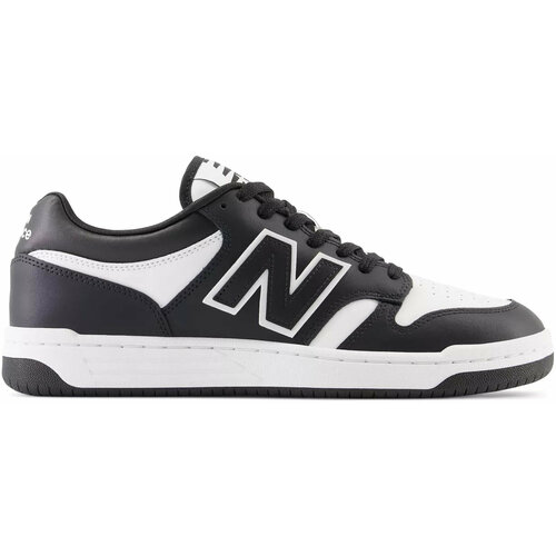 фото Кеды new balance 480, полнота f, размер 8,5 us, черный/белый