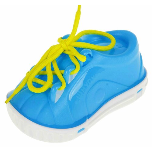Дидактическая игрушка Ботинок-шнуровка, в сетке, цвета микс дидактическая игрушка ботинок шнуровка в сетке микс