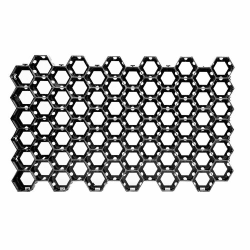 Решетка газонная пластиковая черная C250 674х412х63 мм