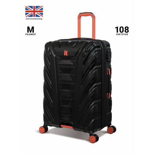 фото Чемодан it luggage, 108 л, размер m, оранжевый, черный