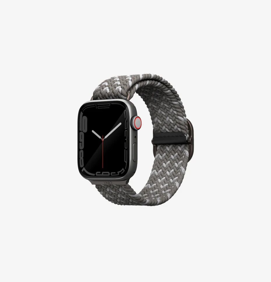 Ремешок Uniq Aspen DE strap для Apple Watch 49/45/44/42 мм цвет "Серая галька" (45MM-ASPDEPGRY)