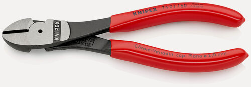 Изображение товара Бокорезы KNIPEX особо мощные, 160 мм, фосфатированные, обливные ручки KN-7401160
