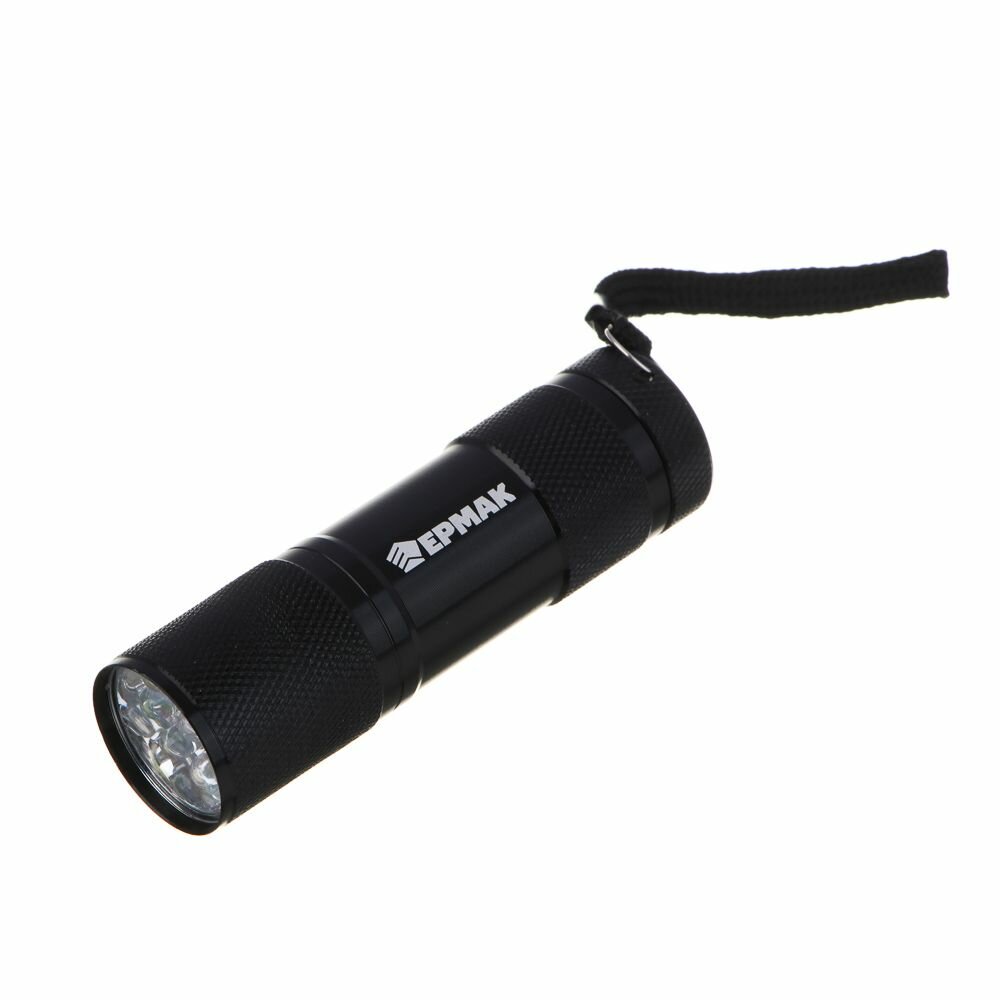 фото Фонарик металлический, 9 LED, 3хAАA, 9х2,6 см, алюминий