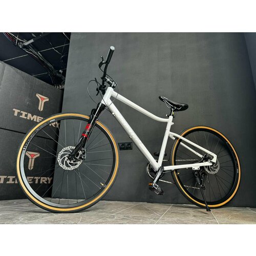 Велосипед горный Time Try ТT1239s 28 Алюминиевая рама Спортивный Взрослый Подростковый Унисекс белый модель 2024 29900₽