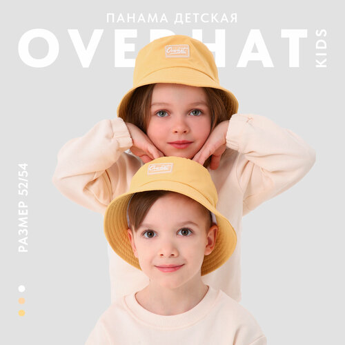 панама overhat overhat размер 52 54 розовый пыльная роза Панама Overhat Overhat, размер 52/54, желтый