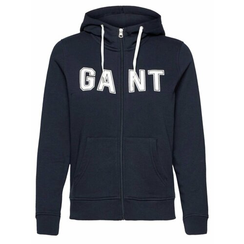 Толстовка GANT LOGO FULL ZIP HOODIE, размер XL, синий