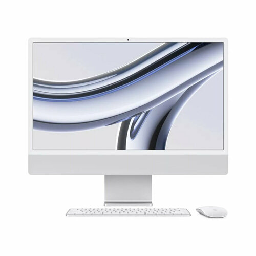 Моноблок Apple iMac 24 Silver M38Gb256Gb SSDMacOs MQR93ZPA Aнглийская клавиатура Нужен переходник на EU 22299200₽