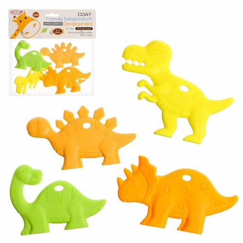 Набор прорезывателей для зубов Динозаврики 4 шт 386₽