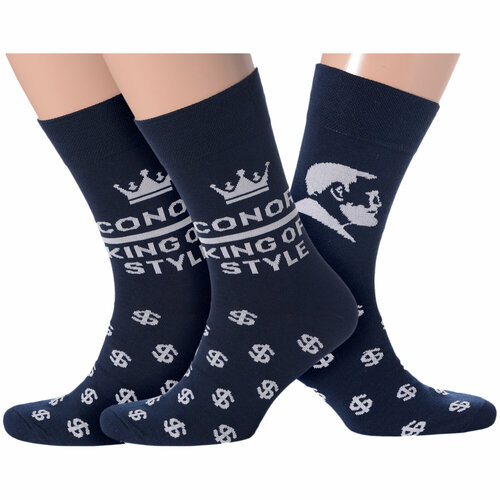 Носки MoscowSocksClub, 3 пары, размер 29, синий