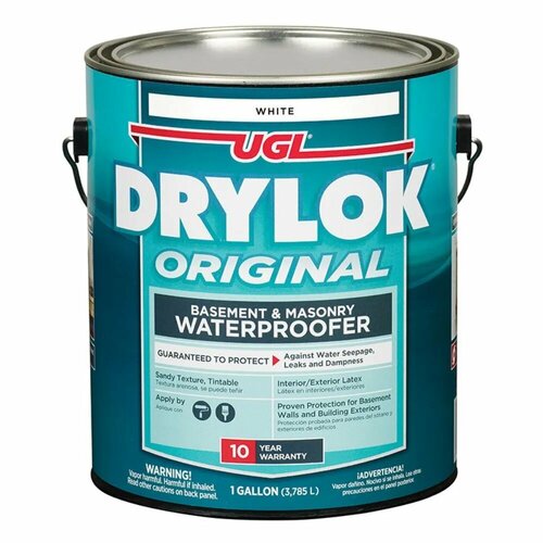 Краска латексная DRYLOK Masonry Waterproofer БЕЛАЯ 0.946л Гидроизоляция, краска для бассейна.