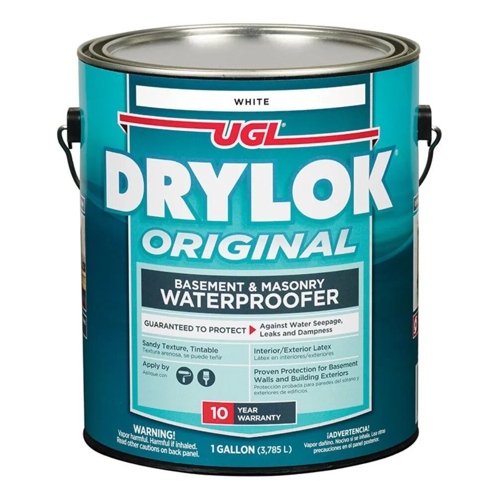 Краска латексная DRYLOK Masonry Waterproofer БЕЛАЯ 0.946л Гидроизоляция, краска для бассейна.