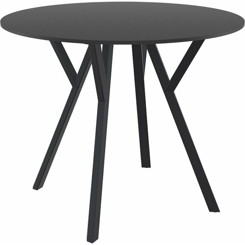 Стол обеденный круглый Siesta Max Table, Ø90, черный, Турция